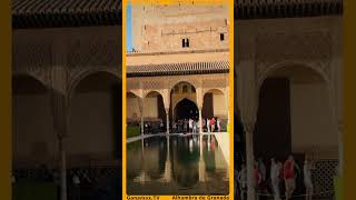 Alhambra of Granada Spain Walkthrough Patio de los Arrayanes 04 [upl. by Laurette]