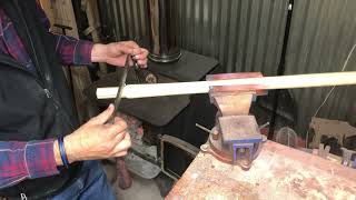 Replacing a sledge hammer handle wood burning and painting the handle [upl. by Abbey]