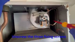 How to replace fan assembly on Worcester 24 CDI boiler [upl. by Sonaj]