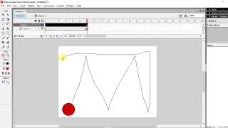 Flash Animation using Guided Layer bouncing ball [upl. by Meill]