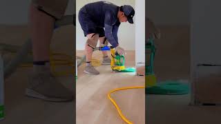 Wood flooring refinished floorprep floorcovering home itstimetofinishthework flooring [upl. by Neit]