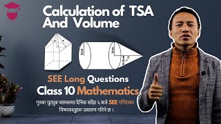 Total Surface Area and Volume  Cylinder  SEE Question  Mensuration Class 10 Maths Chapter 6 [upl. by Ardnasak]