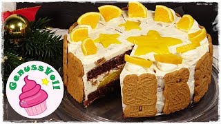 🎄☃️ Traumhafte Torte für die Adventszeit 🍊 ORANGEN SPEKULATIUS TORTE mit Mascarponecreme 😍😍 [upl. by Laurita]