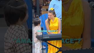 This 3 year old asks if I know “Amazing Grace and Steals The Show karolinaprotsenko cute singer [upl. by Snook]