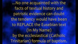 THE TRINITY DOCTRINE FORGERY MATTHEW 2819 [upl. by Reyam775]