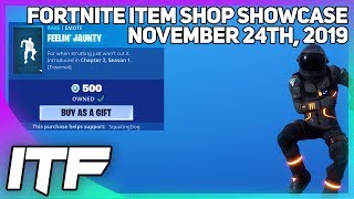 Fortnite Item Shop NEW FEELIN JAUNTY EMOTE November 24th 2019 Fortnite Battle Royale [upl. by Llerral]