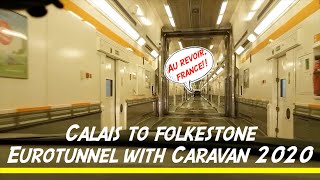 Getting on the Calais to Folkestone Eurotunnel with Caravan 17th March 2020  Caravan on Eurotunnel [upl. by Itirahc]