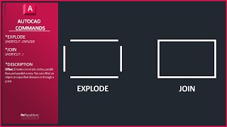 AutoCAD Break polylines to separate lines or Segments  Explodeamp Join Command [upl. by Sseb706]