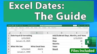 How to Use Dates in Excel  10 Things You Must Know [upl. by Einnep840]