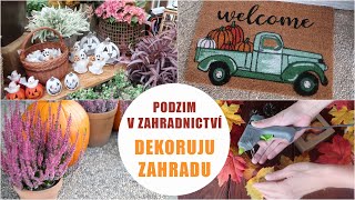 PODZIMNÍ haul v zahradnictví 🍂 DIY dekorace na dveře 🍄 DEKOROVÁNÍ terasy  2024 [upl. by Melmon944]