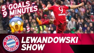 5⃣ Goals in 9⃣ Minutes Lewandowski Show  Time Lapse  FC Bayern  VfL Wolfsburg [upl. by Dine844]