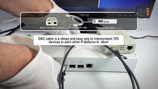 10GBps DAC Direct Attach Cable to Connect 10Gb SFP Media Converter with 10Gb Ethernet Switch [upl. by Ydwor]