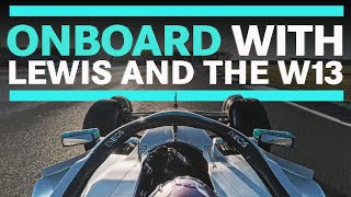 Onboard With Lewis and the New W13 at Silverstone [upl. by Shult372]