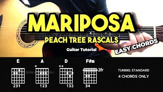 Mariposa  Peach Tree Rascals  Easy Guitar Tutorial For Beginners CHORDS amp LYRICS guitarlesson [upl. by Notneb98]