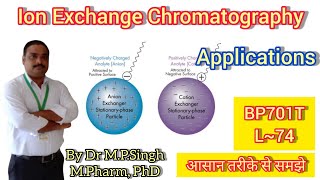 Applications of Ion Exchange Chromatography  Instrumental Methods of Analysis  BP701T  L74 [upl. by Oneida]