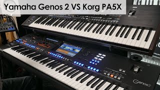 Yamaha Genos 2 Vs Korg PA5X  Sounds and Styles Comparison [upl. by Gnut]