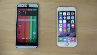 HTC Desire EYE vs iPhone 6  Review 4K [upl. by Kunz359]