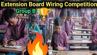 Group  B Board Wiring Competition In The School  howtomakeextensionboardwiringathome mjps [upl. by Lehcear]