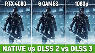 RTX 4060  DLSS 2 vs DLSS 3 vs Native FHD  Test in 6 games  1080p [upl. by Meelas868]