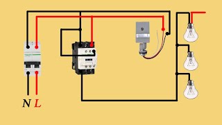 photocell sensor connection with a contactor [upl. by Scandura]