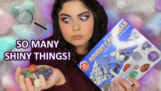 GEMSTONE ADVENT CALENDAR UNBOXING 2023  Crystals Stones amp Fossils First Impressions amp Thoughts [upl. by Karola651]