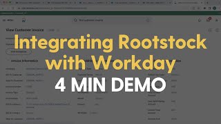 Rootstock  Workday Integration Demo [upl. by Rhodie932]