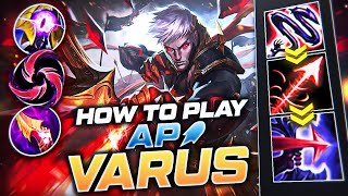 HOW TO PLAY AP NUKER VARUS MID  S Build amp Runes  Season 12 Varus Mid Guide  League of Legends [upl. by Swayne]