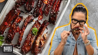 The COFFEE PORK RIBS recipe I HAD to make  Air fryer Coffee Pork Ribs  Marion’s Kitchen [upl. by Eninaej]