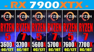 RYZEN 5 3600X vs RYZEN 7 3700X vs RYZEN 5 5600X vs RYZEN 7 5700X vs RYZEN 5 7600X RYZEN 7 7700X [upl. by Auqinahc241]