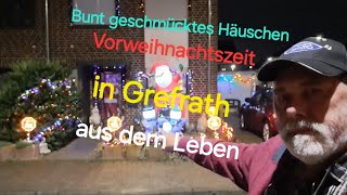 Bunt geschmücktes Häuschen in der Vorweihnachtszeit in Grefrath youtube Video sehr schön anzusehen [upl. by Sinnard878]