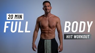 20 Min Full Body HIIT Workout No Equipment At Home [upl. by Auria]