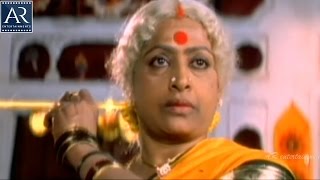 Trinetram Telugu Movie Scene  Goddess Protects Raasi from Demons  AR Entertainments [upl. by Noskcaj376]