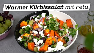 Kürbissalat mit Feta Einfaches und schnelles Rezept für den Herbst [upl. by Shuman]