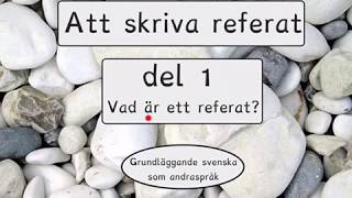 Att skriva referat del 1Sva [upl. by Yrrac227]