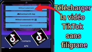 comment télécharger une vidéo Tiktok sans filigrane [upl. by Falcone]