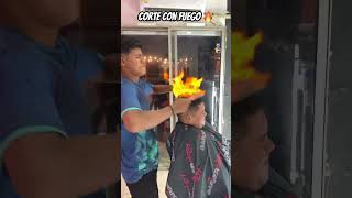 Corte con fuego yotubeshorts barbershop barberia viralvideoshorts [upl. by Vevina]