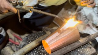 Copper glass handmade making process🔥 [upl. by Rellek]