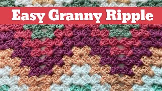 Granny Ripple Stitch Tutorial  Perfect for Baby Blankets [upl. by Mccreery]