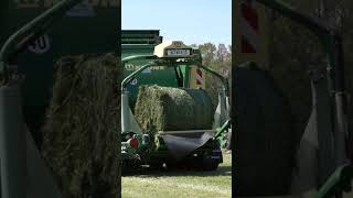 Pressing  Wrapping Bales  Fendt 716  Krone  Henk van den Berg [upl. by Kcinom]