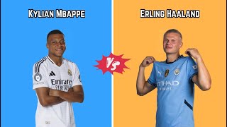 Comparison Haaland vs Mbappe [upl. by Kcirtapnaes]