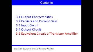 Electronic Circuits ELC0345 Output Circuit Equivalent Circuit of Transistor Amp [upl. by Cindee]