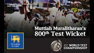 Muttiah Muralitharans 800th wicket [upl. by Egdirdle391]