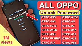 2024 Method All Oppo Reset Password How to fix forgot lockscreen Password Any Oppo Phone [upl. by Maynord]