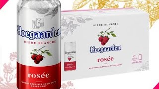 ThuhCherryShow  Hoegaarden Biere Blanche Rosee Wheat Beer Blended with Raspberry  Food Review [upl. by Ayanahs788]