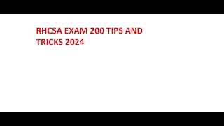 RHCSA RHEL9 Tips and Tricks for Exam [upl. by Harbert]