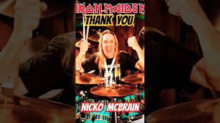 Nicko McBrain Thank you for the 42 Beautiful Years ironmaiden nickomcbrain trooper drums metal [upl. by Anerol947]