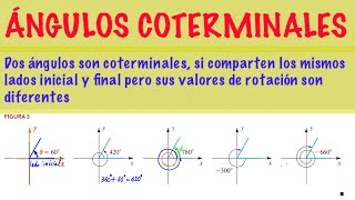 TRIGONOMETRÍA CLASE 4 ¿COMO CALCULAR ÁNGULOS COTERMINALES POSITIVOS Y NEGATIVOS A UN ANGULO DADO [upl. by Azitram]