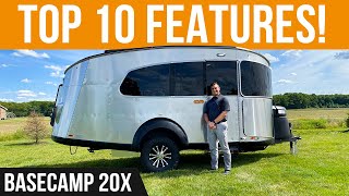 TINY OFFROAD CAMPER  Top 10 Features Of The Airstream Basecamp 20X [upl. by Grochow821]