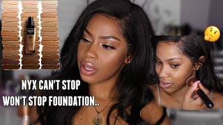 UM OK NYX NEW CANT STOP WONT STOP FOUNDATION REVIEW [upl. by Roselba]