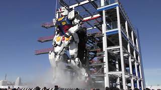 4K GUNDAM Robot in Japan GUNDAM FACTORY YOKOHAMA Gundam moves in Yokohama [upl. by Chadwick]